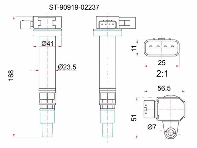 КАТУШКА ЗАЖИГАНИЯ SAT ST9091902237