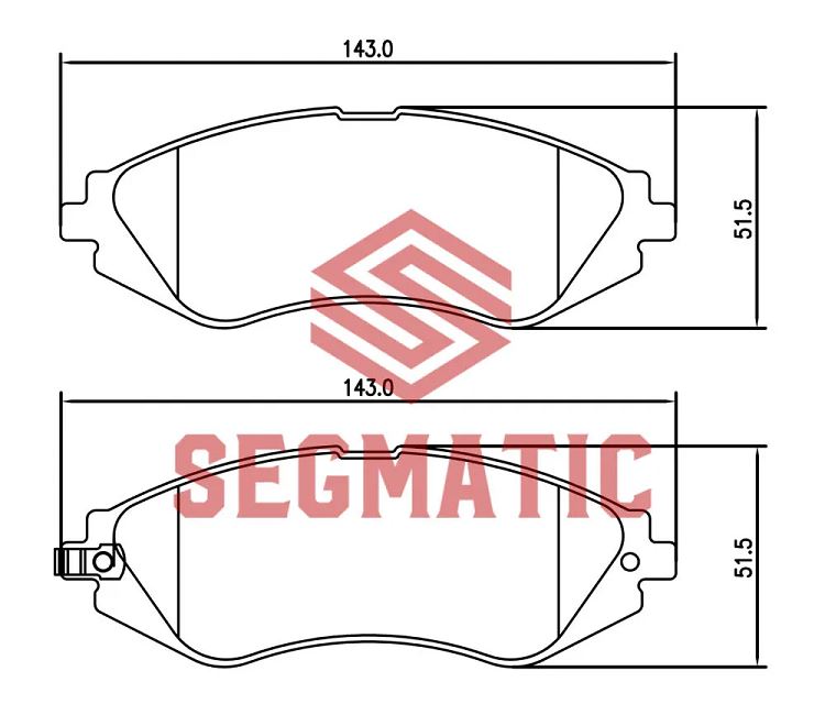 КОЛОДКИ ТОРМОЗНЫЕ ДИСКОВЫЕ SEGMATIC SGBP2651