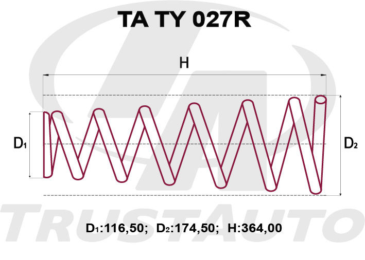 ПРУЖИНА ПОДВЕСКИ TRUSTAUTO TATY027R