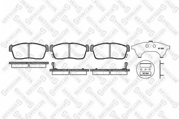 КОЛОДКИ ТОРМОЗНЫЕ ДИСКОВЫЕ STELLOX 735002BSX