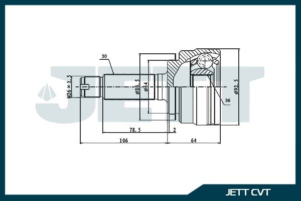 ШРУС ВНЕШНИЙ (НАРУЖНИЙ) JETT V413148