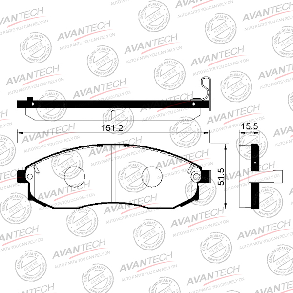 КОЛОДКИ ТОРМОЗНЫЕ ДИСКОВЫЕ AVANTECH AV1045