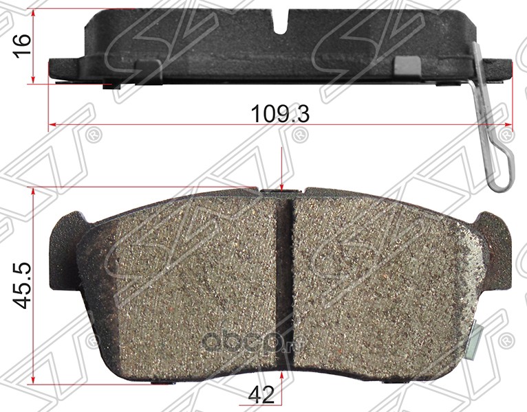 КОЛОДКИ ТОРМОЗНЫЕ ДИСКОВЫЕ SAT ST04465B1010