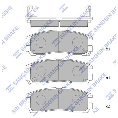 КОЛОДКИ ТОРМОЗНЫЕ ДИСКОВЫЕ SANGSIN BRAKE SP1046R