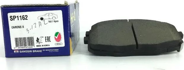 КОЛОДКИ ТОРМОЗНЫЕ ДИСКОВЫЕ SANGSIN BRAKE SP1162