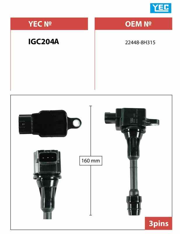 КАТУШКА ЗАЖИГАНИЯ YEC IGC204A