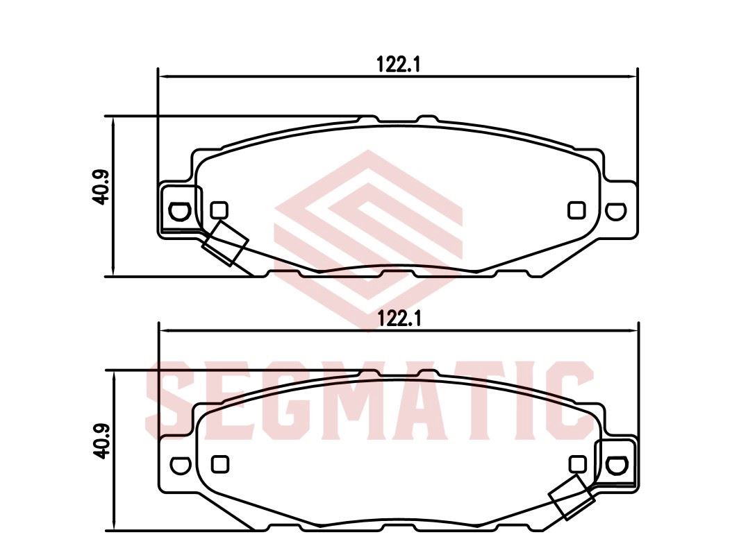КОЛОДКИ ТОРМОЗНЫЕ ДИСКОВЫЕ SEGMATIC SGBP2675