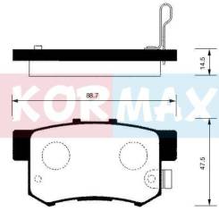 КОЛОДКИ ТОРМОЗНЫЕ ДИСКОВЫЕ KORMAX KBP065