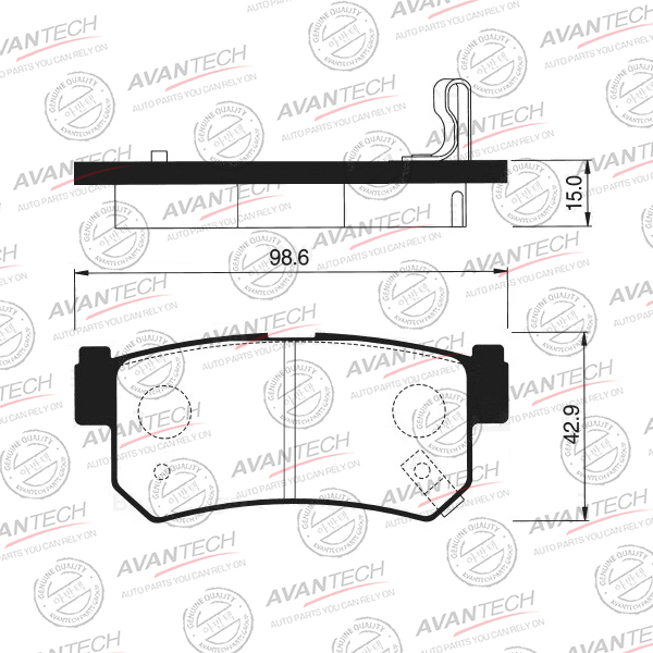 КОЛОДКИ ТОРМОЗНЫЕ ДИСКОВЫЕ AVANTECH AV018