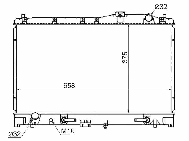 РАДИАТОР СИСТЕМЫ ОХЛАЖДЕНИЯ ДВС SAT HD0005