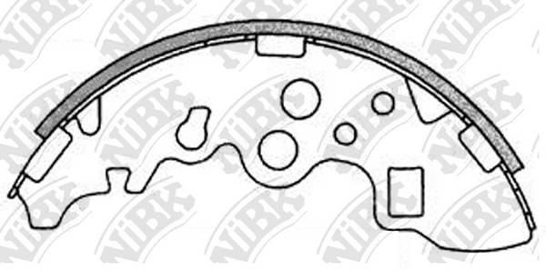 КОЛОДКИ ТОРМОЗНЫЕ БАРАБАННЫЕ NIBK FN3410