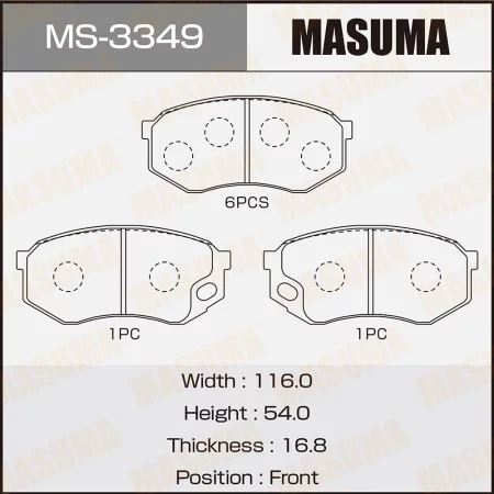 КОЛОДКИ ТОРМОЗНЫЕ ДИСКОВЫЕ MASUMA MS3349
