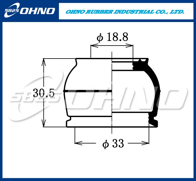 ПЫЛЬНИК ШАРОВОЙ ОПОРЫ OHNO 5-825 DC1623