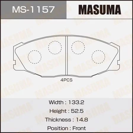 КОЛОДКИ ТОРМОЗНЫЕ ДИСКОВЫЕ MASUMA MS1157