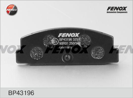 КОЛОДКИ ТОРМОЗНЫЕ ДИСКОВЫЕ FENOX BP43196