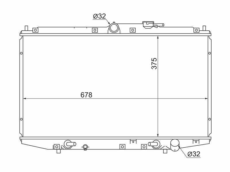 РАДИАТОР СИСТЕМЫ ОХЛАЖДЕНИЯ ДВС SAT HD0005TA1