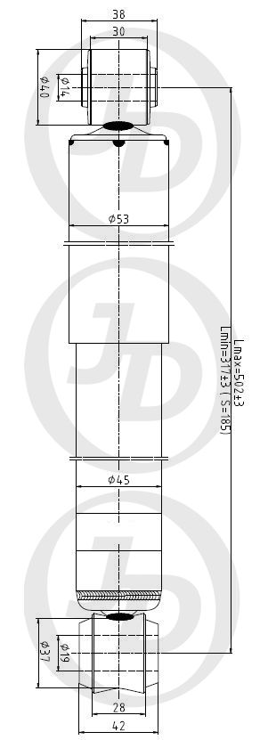 АМОРТИЗАТОР ПОДВЕСКИ JD JAA0285