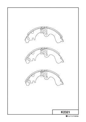 КОЛОДКИ ТОРМОЗНЫЕ БАРАБАННЫЕ KASHIYAMA K2321