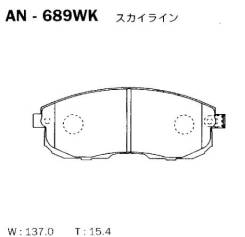 КОЛОДКИ ТОРМОЗНЫЕ ДИСКОВЫЕ AKEBONO AN689WK