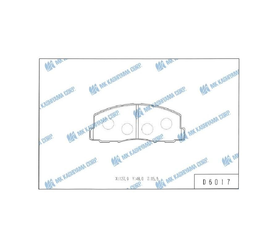 КОЛОДКИ ТОРМОЗНЫЕ ДИСКОВЫЕ KASHIYAMA D6017