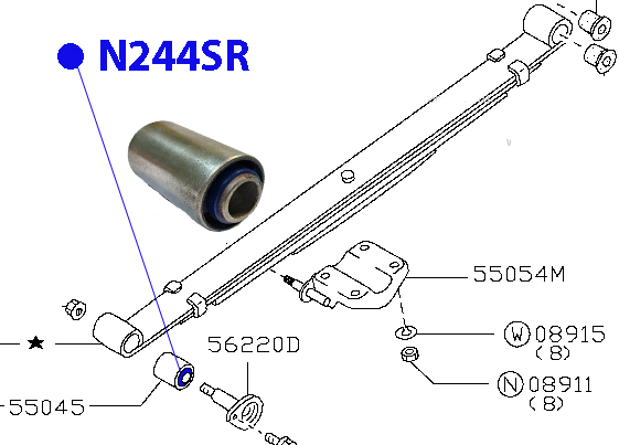 САЙЛЕНТБЛОК РЕССОРЫ ФОРТУНА N244SR