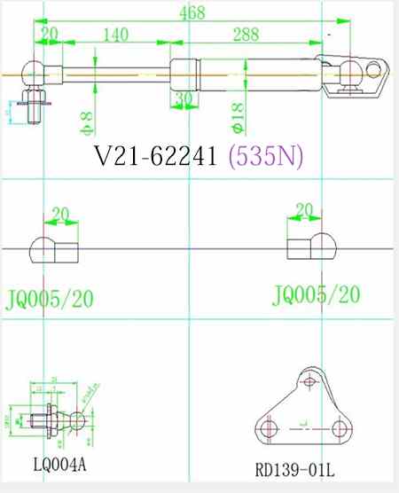 АМОРТИЗАТОР БАГАЖНИКА JETT V2162241