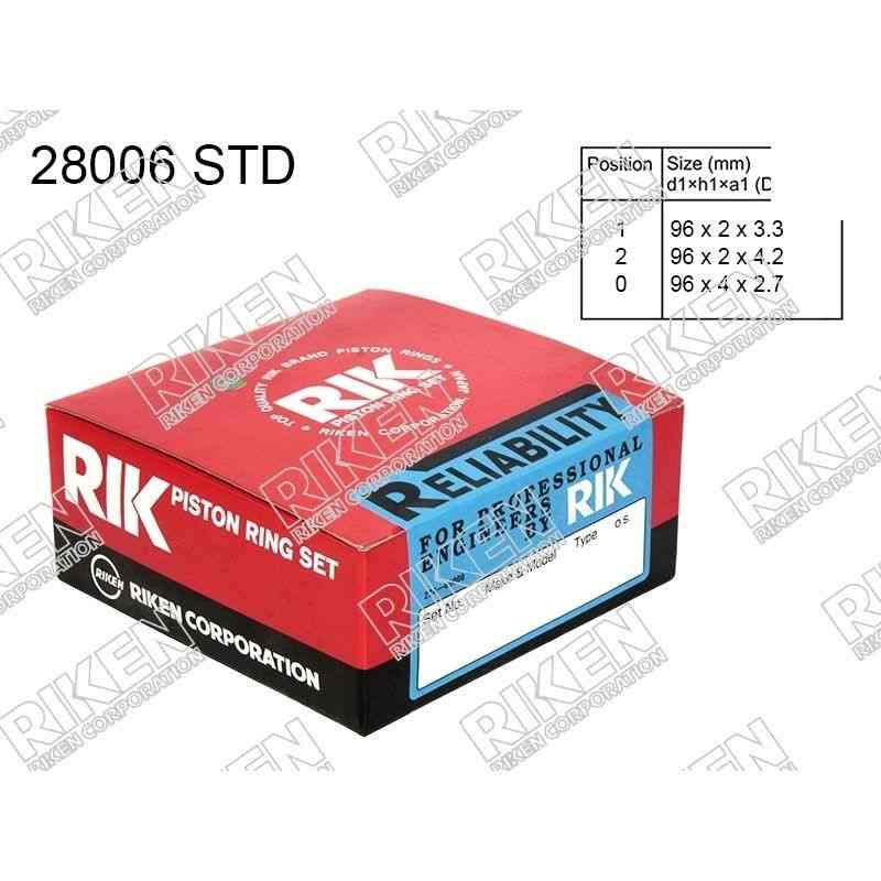 КОЛЬЦА ПОРШНЕВЫЕ RIKEN 28006STD