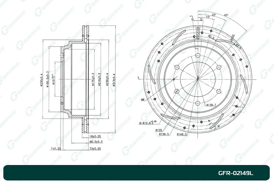 ДИСК ТОРМОЗНОЙ G-BRAKE GFR02149L