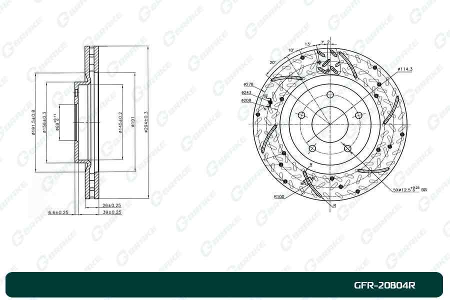 ДИСК ТОРМОЗНОЙ G-BRAKE GFR20804R
