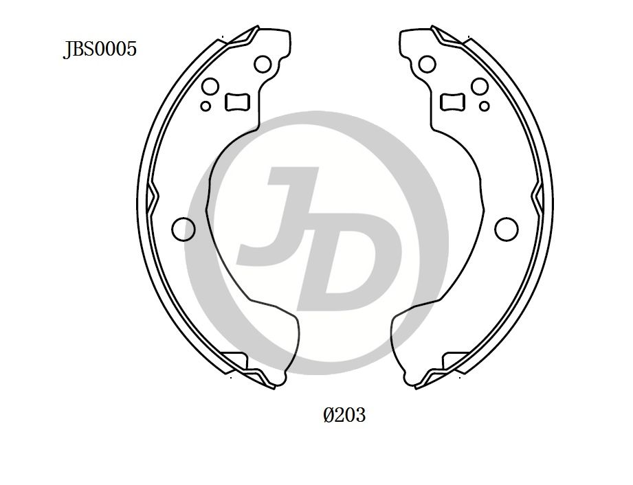 КОЛОДКИ ТОРМОЗНЫЕ БАРАБАННЫЕ JD JBS0005
