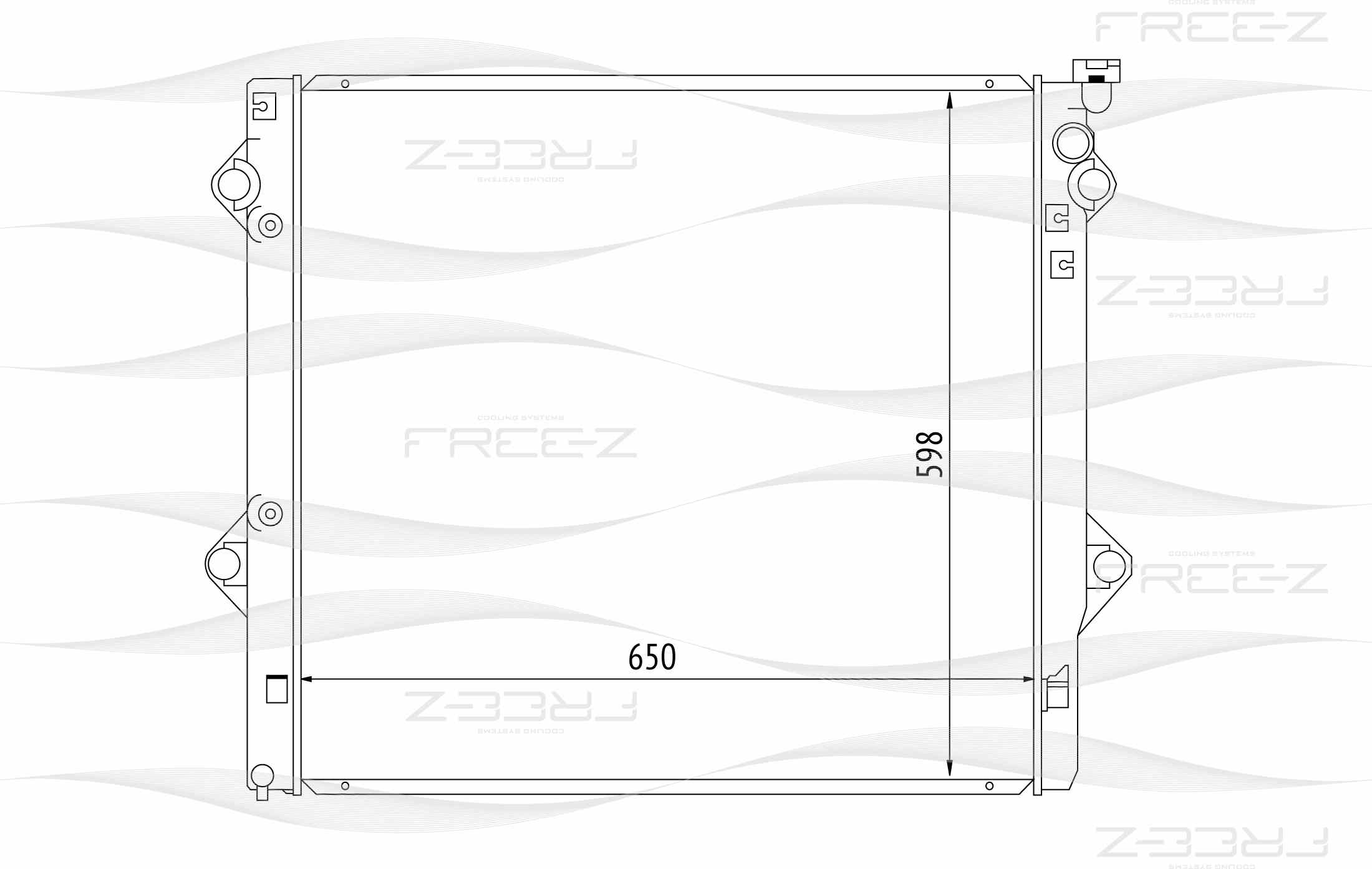 РАДИАТОР СИСТЕМЫ ОХЛАЖДЕНИЯ ДВС FREE-Z KK0195