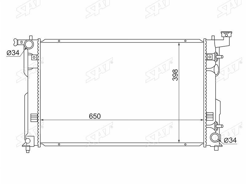 РАДИАТОР SAT TY0003SV50