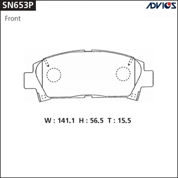 КОЛОДКИ ТОРМОЗНЫЕ ДИСКОВЫЕ ADVICS SN653P