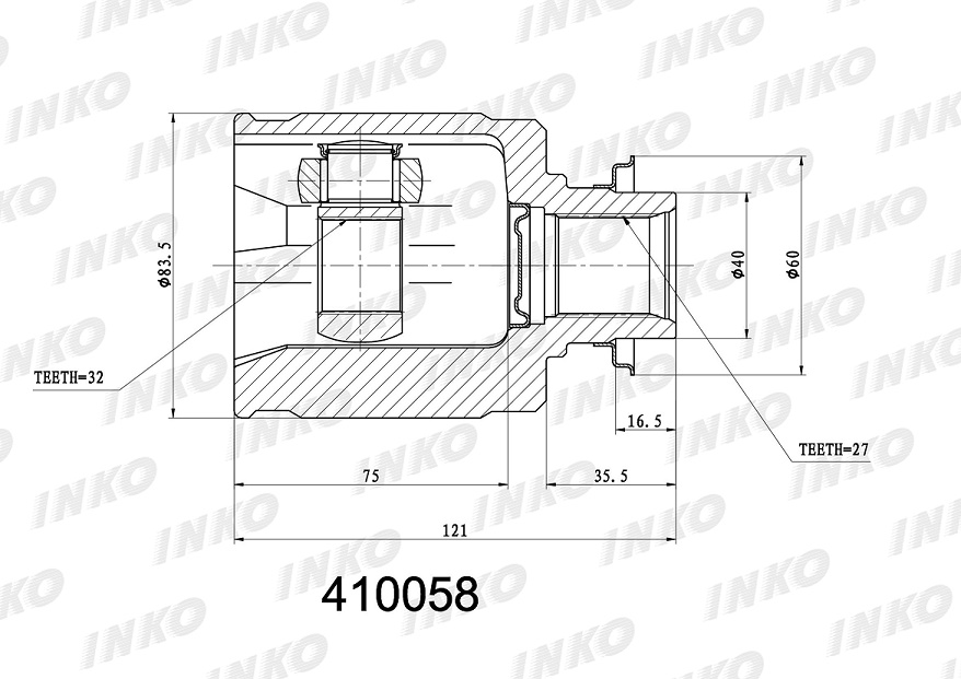 ШРУС ВНУТРЕННИЙ INKO 410058
