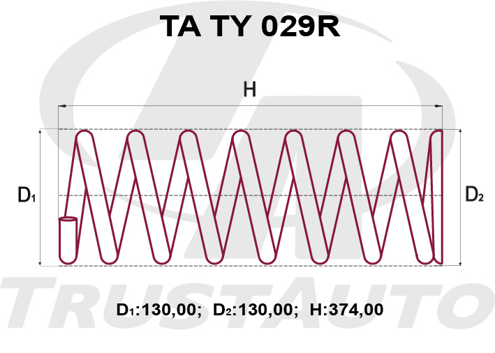 ПРУЖИНА ПОДВЕСКИ TRUSTAUTO TATY029R