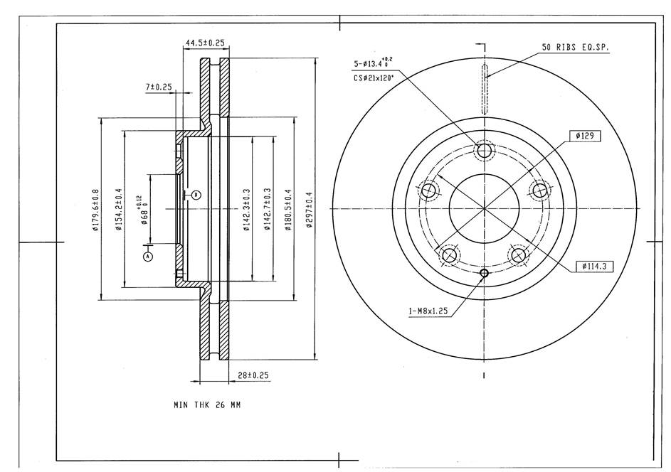 ДИСК ТОРМОЗНОЙ AVANTECH BR3021S