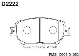 КОЛОДКИ ТОРМОЗНЫЕ ДИСКОВЫЕ KASHIYAMA D2222