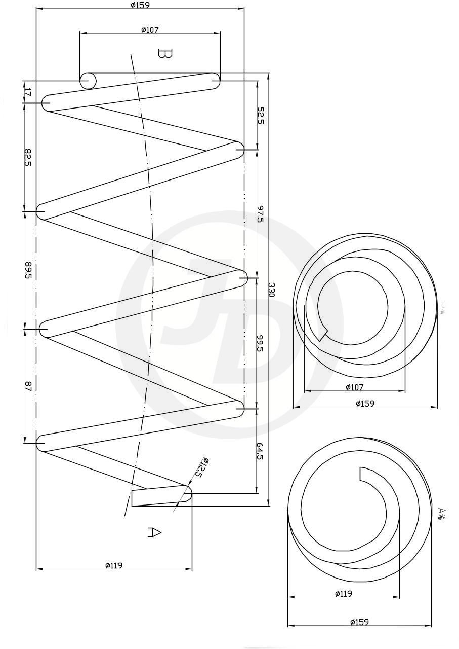 ПРУЖИНА ПОДВЕСКИ JD JJS1165