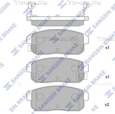 КОЛОДКИ ТОРМОЗНЫЕ ДИСКОВЫЕ SANGSIN BRAKE SP1163