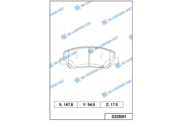 КОЛОДКИ ТОРМОЗНЫЕ ДИСКОВЫЕ KASHIYAMA D2265
