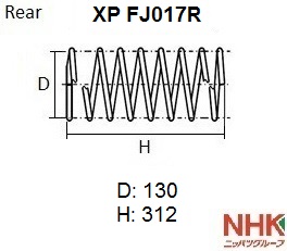 ПРУЖИНА ПОДВЕСКИ NHK XPFJ017R