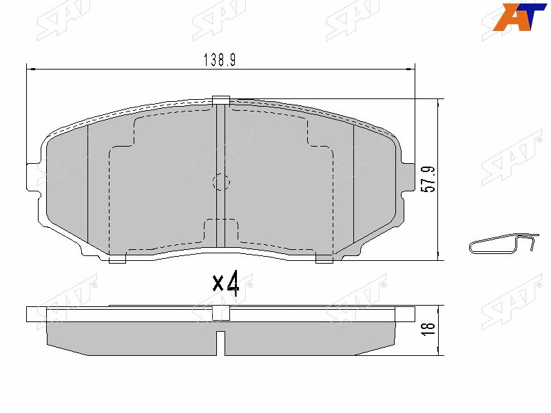 КОЛОДКИ ТОРМОЗНЫЕ ДИСКОВЫЕ SAT STL2Y63329Z