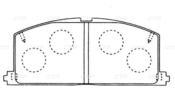 КОЛОДКИ ТОРМОЗНЫЕ ДИСКОВЫЕ CTR GK1120