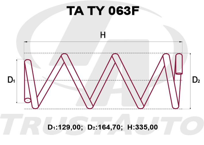 ПРУЖИНА ПОДВЕСКИ TRUSTAUTO TATY063F