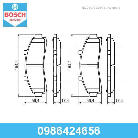 КОЛОДКИ ТОРМОЗНЫЕ ДИСКОВЫЕ BOSCH 0986424656
