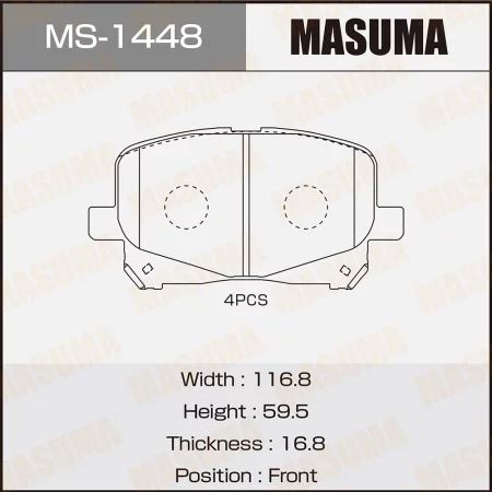 КОЛОДКИ ТОРМОЗНЫЕ ДИСКОВЫЕ MASUMA MS1448