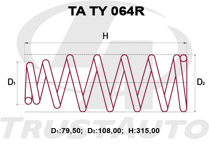 ПРУЖИНА ПОДВЕСКИ TRUSTAUTO TATY064R