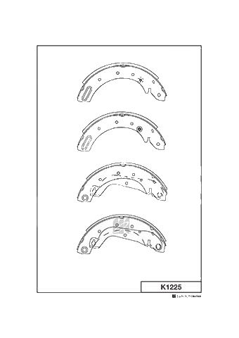 КОЛОДКИ ТОРМОЗНЫЕ БАРАБАННЫЕ KASHIYAMA K1225
