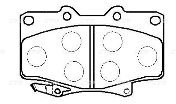 КОЛОДКИ ТОРМОЗНЫЕ ДИСКОВЫЕ CTR GK1019