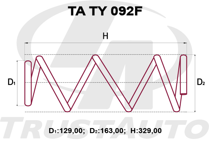 ПРУЖИНА ПОДВЕСКИ TRUSTAUTO TATY092F